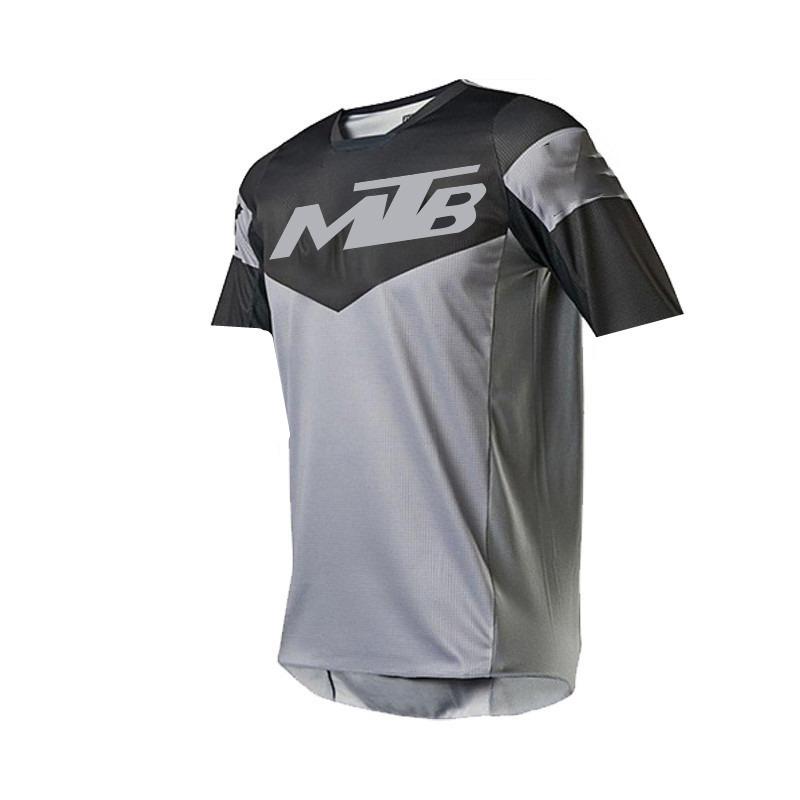 Mountainbike Downhill Trikots MTB Bike Shirts Offroad DH Motorrad Trikot Motocross Sportbekleidung Kurzarm Radfahren M