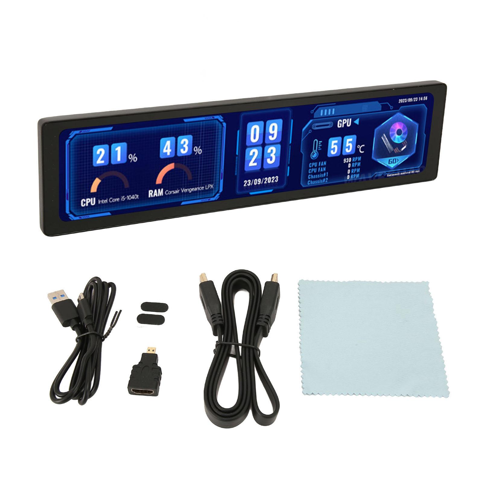 11,9 Zoll IPS-Display 320x1480 HD Multimedia-Schnittstelle Zinklegierungsschale Seitenmonitor mit Lautsprecher