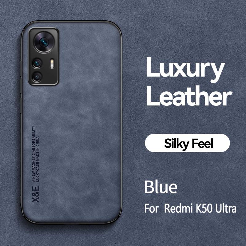 Für Xiaomi 12 12X 12T Pro Hülle Leder Magnetischer Halter Funda Für Xiaomi Mi12 T Mi12X 12TPro Mi 12 Lite 12S Ultra Rückseite Weiche Abdeckung For Xiaomi 12T Pro blau