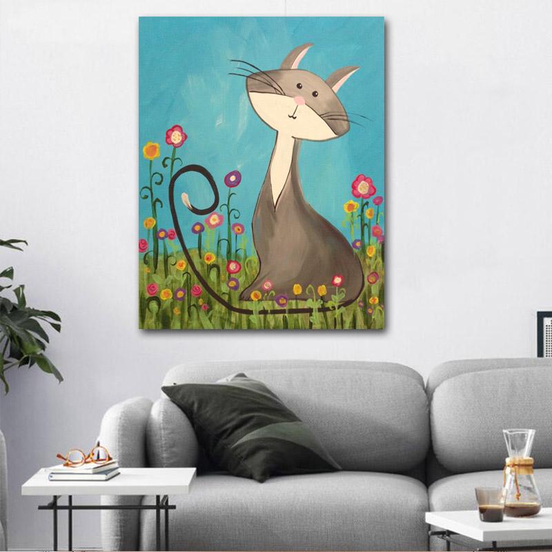 5d Diy Diamant Mosaik Diamant Stickerei Cartoon Katze Malerei Broderies Diamant Malerei 20X30