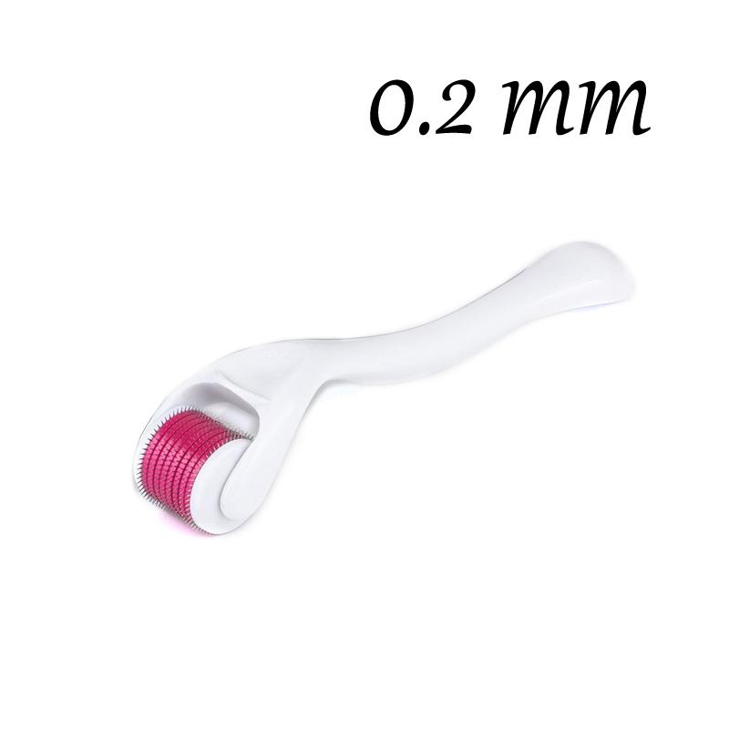 540 Derma Roller Pure Microneedling 0,2/0,25/0,3 mm Nadeln Länge Titan Dermoroller Microniddle Roller für das Gesicht weiß