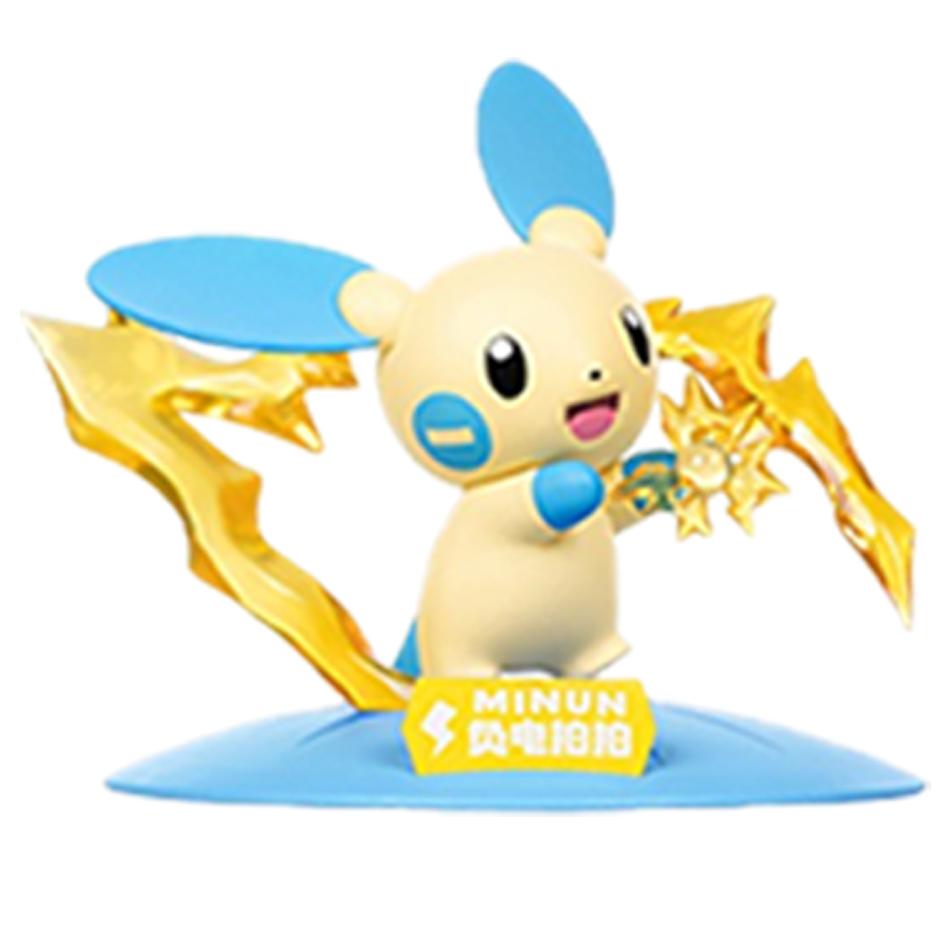 12 Muster Pok mon Actionfiguren Pikachu Blind Box Anime Modelle Schreibtischdekorationen Pok mon Spielzeug Kindergeburtstag Schöne Geschenke beige