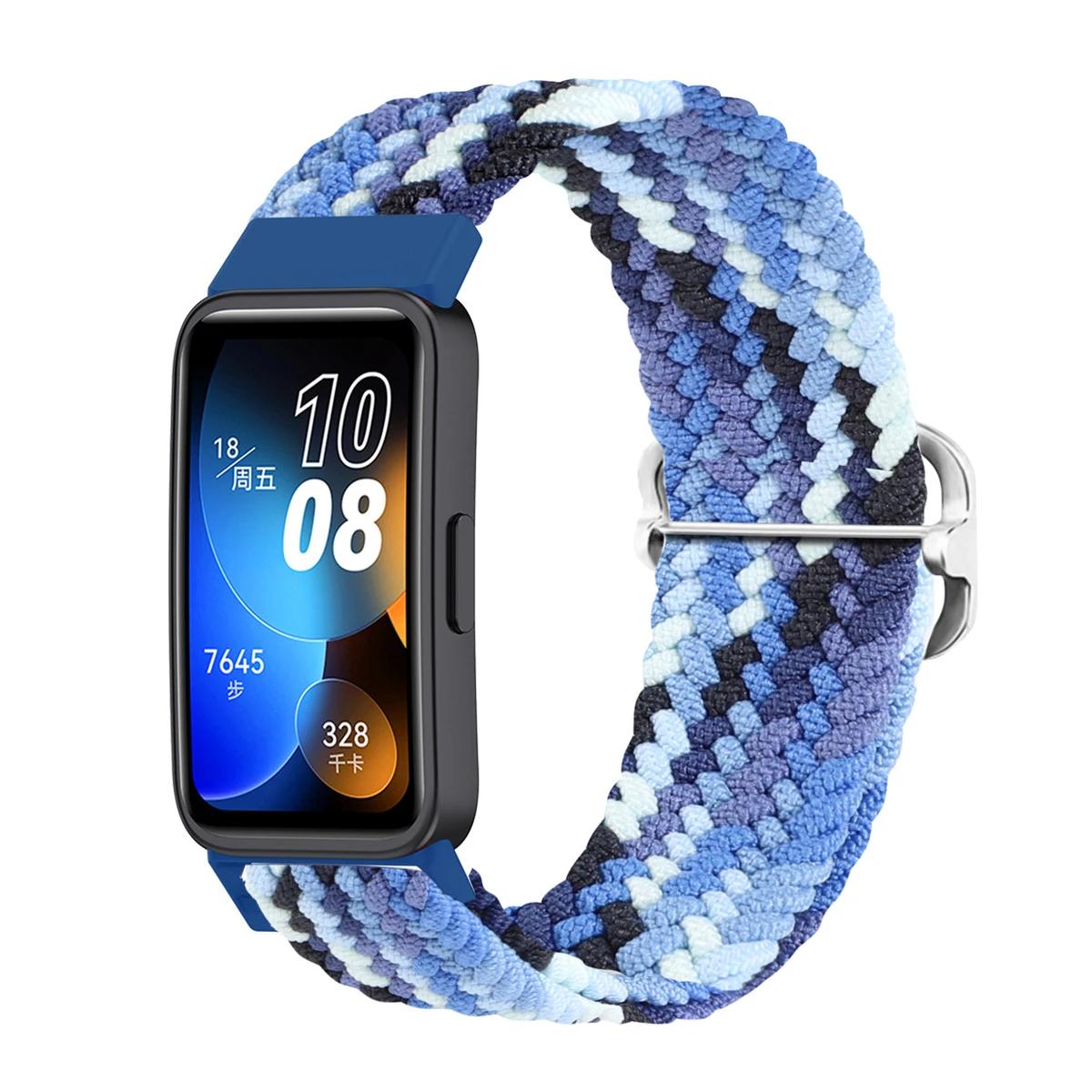 Nylon Elastisches Schlaufenarmband Für Huawei Band 7/8/9/10 Sport Geflochtenes Armband Atmungsaktiv Bequem Für huawei band 10/9/8/7 Armband for huawei band 10