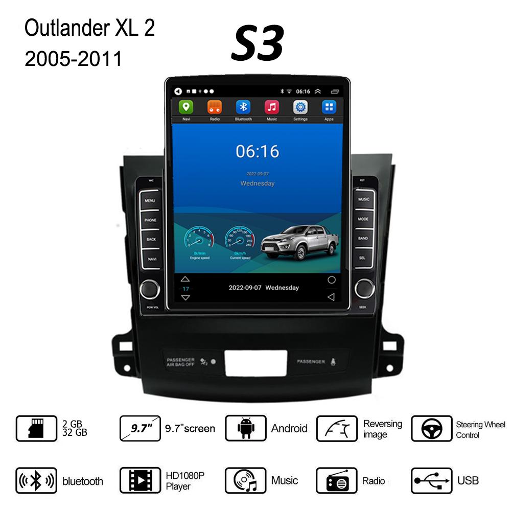 Für Mitsubishi Outlander XL 2 2005-2011 Citroen C-Crosser Auto Radio 9,7 ''Tesla Vertikale Bildschirm Carplay android Autoradio Multimedia Player 2 + 32 GB