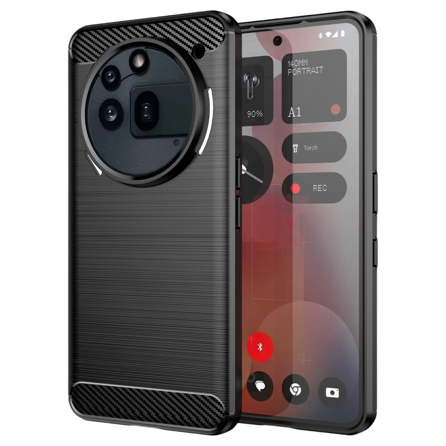 Blendfreie Schutzhülle für den besten Schutz für Nothing Phone 3A Pro 2 1 2a Plus Phone3a CMF Phone 1, kratzfeste, matte Gummiabdeckungen Nothing Phone 3A schwarz