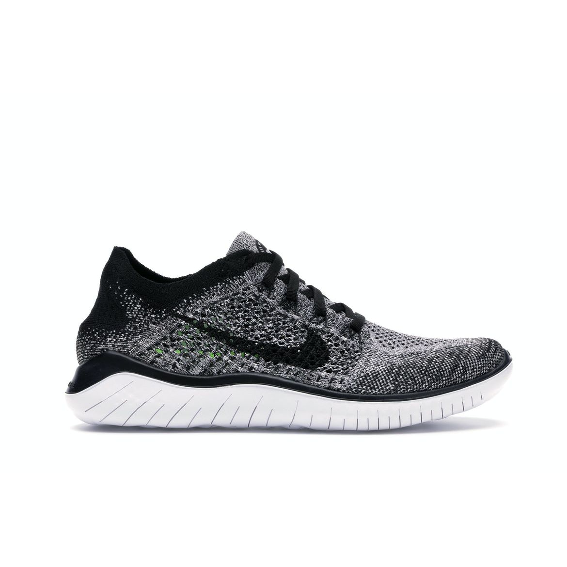 Nike Free RN Flyknit 2018 Weiß Schwarz Damen Sneaker 942839-101 37.5