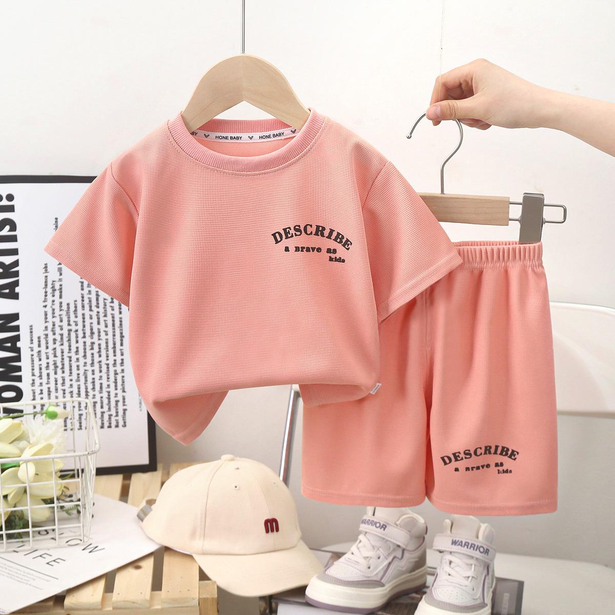 Kinder kurzarm anzüge sommer jungen kleidung mädchen shorts kleidung t-shirts baby sommer kleidung kinder kleidung 140