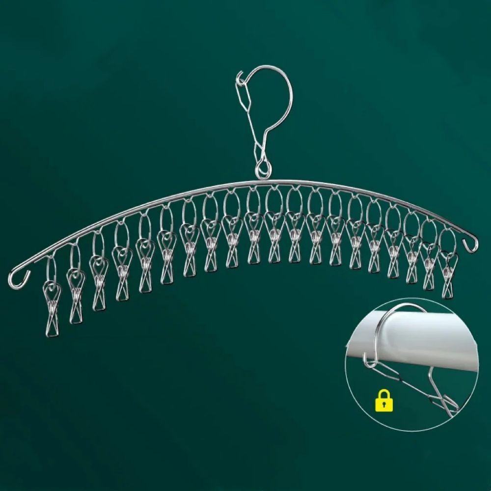 10/20 Pegs Edelstahl Kleidung Trocknen Kleiderbügel Winddicht Kleidung Rack Clips Socke Wäscheständer Kleiderbügel Unterwäsche Socken Halter gray