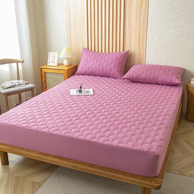 Super wasserdichtes Bett-Spannbetttuch, verdickte Baumwoll-Tagesdecke, Bettdecke, Matratzenbezug, Zuhause, Schlafzimmer, Bettpolsterschutz 90x200cm Only a Sheet