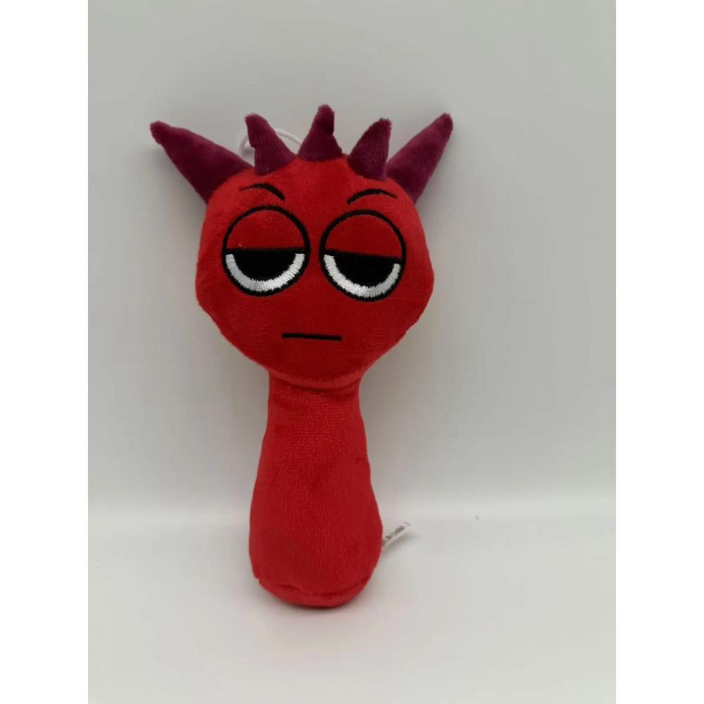 2025 Neue Sprunki Plüschtiere Weiche Rhythmusbox Plüschpuppen Stoffspielzeug Spiel-Merchandise Plüschtiere für Kinder Geburtstags-Weihnachtsgeschenke 20cm rot