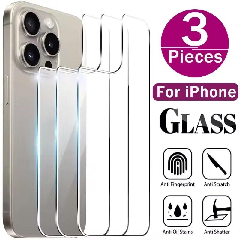 3 STÜCK Rückseiten-Displayschutzglas für iPhone 16 15 14 13 12 11 Pro Max Plus Mini 7/8 X XR XSmax Handys Rückseiten-Displayschutzfolien iPhone 15 Pro Max