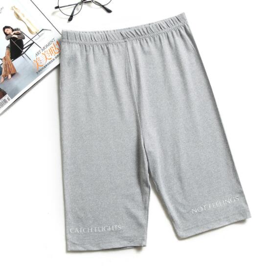 Frauen Shorts Biker Shorts Fitness Casual Kurze Baumwolle Farbe Freizeitsport Radfahren Shorts Kleidung Hohe Taille Shorts Pantalones XL hellgrau