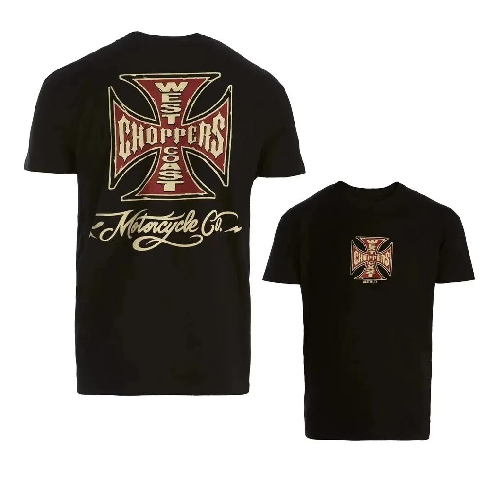 2026 West Coast Chopper Grafik Sommer Heißverkauf Herren und Damen Extra Groß Y2k Street Wear Lässig Bequem T-Shirt 5XL bunt
