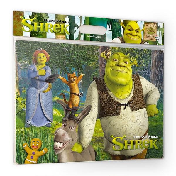 Shrek-Brettpuzzle AL80-181, 80 Teile, Lernspielzeug, Kinderspielzeug, Gehirnentwicklung, Disney-Puzzles, koreanische beliebte Puzzles Shrek Outing in the Fores