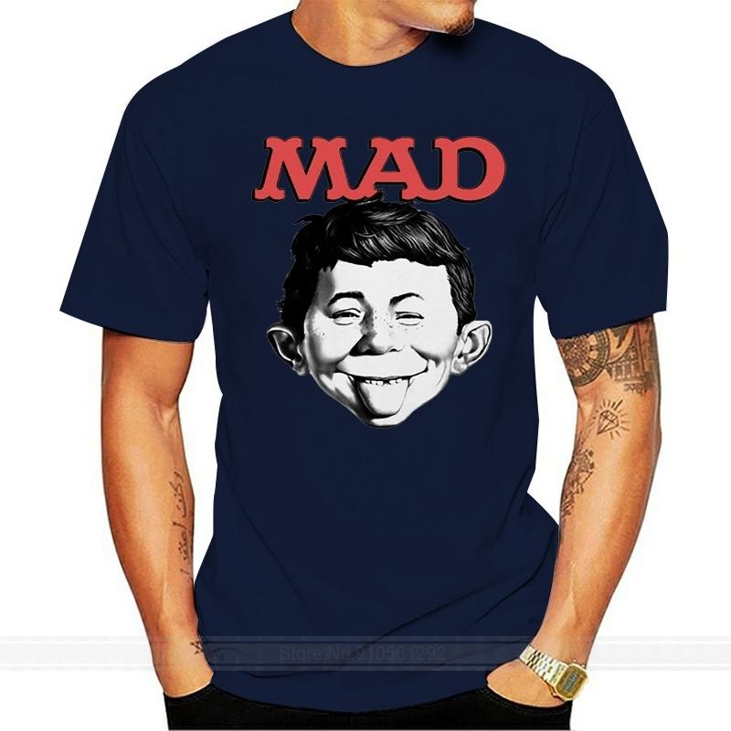 Neues Mad Alfred E Neumann Herren Weißes Hemd Größen S M L XL 2XL T-Shirt Markenkleidung Oberteile M
