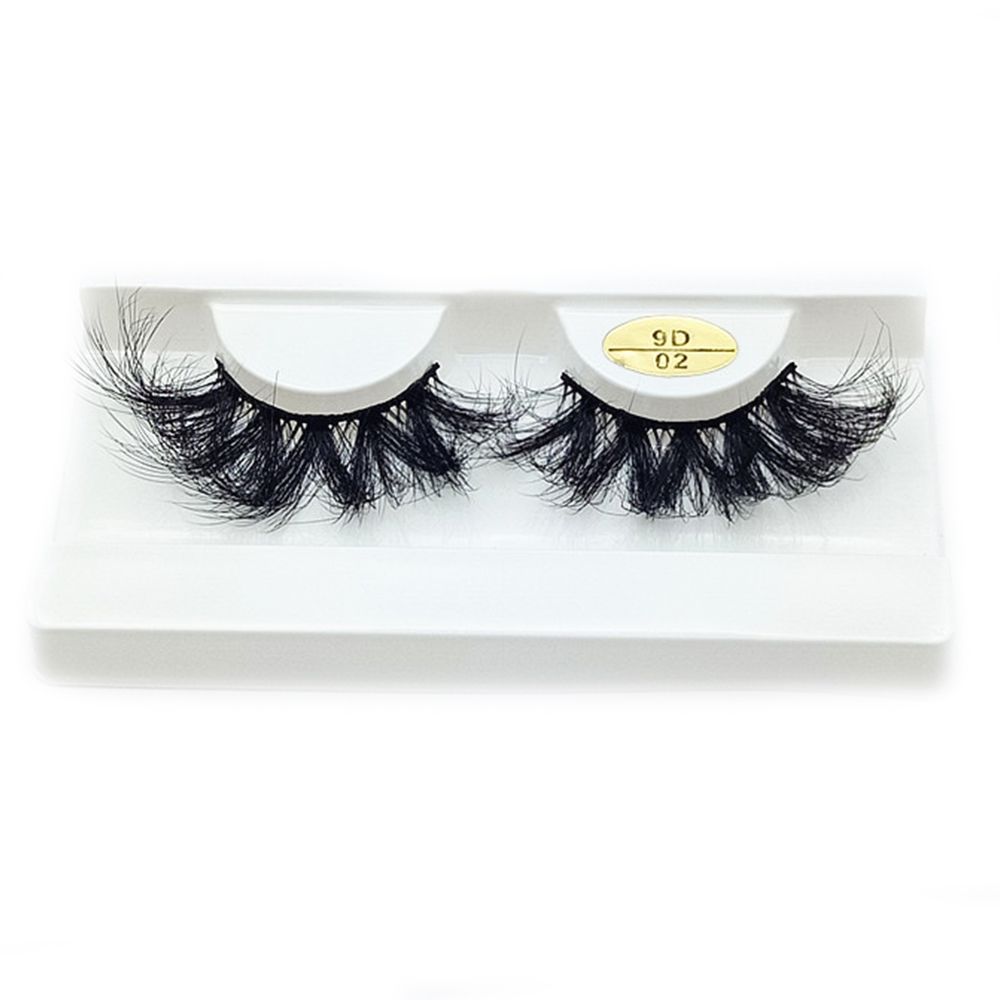Unordentliche Flauschige Dicke Lange Falsche Wimpernverlängerung 9D Falsche Nerz Wimpern Ausgedünnte Flauschige Augenwimpern 9D02