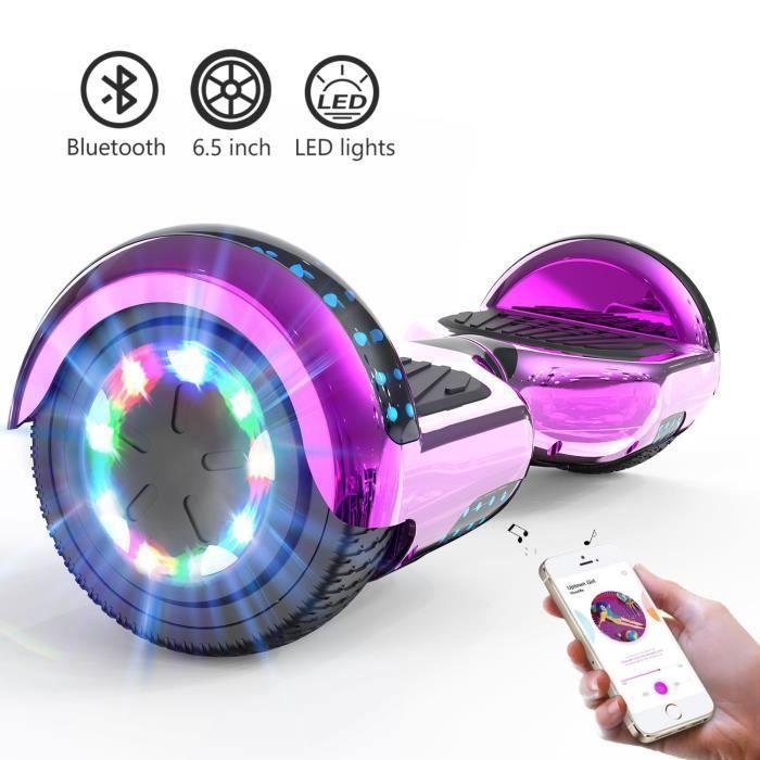 Hoverboard RCB 6.5 Zoll für Kinder und Jugendliche Bluetooth LED Leistungsstarker Motor Rosa