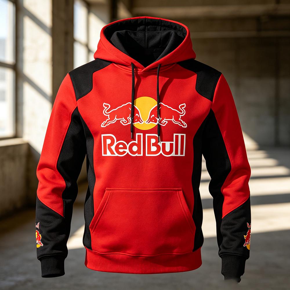 2026 Herren Frühjahrs- und Herbstkleidung für Red Bull F1 Racing und Motorradfahren, Red Bull Nischenstil, Neuer bedruckter Langarm-Stil 4XL