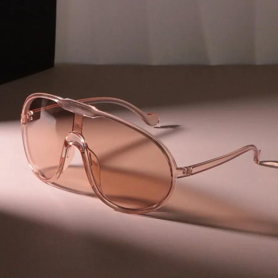 Stilvolle Runde Sonnenbrillen Damen Herren Retro Spiegel Großes Gestell Linse Einfache Sonnenbrillen Damen Herren Coole Farben Oculos De Sol Other brown