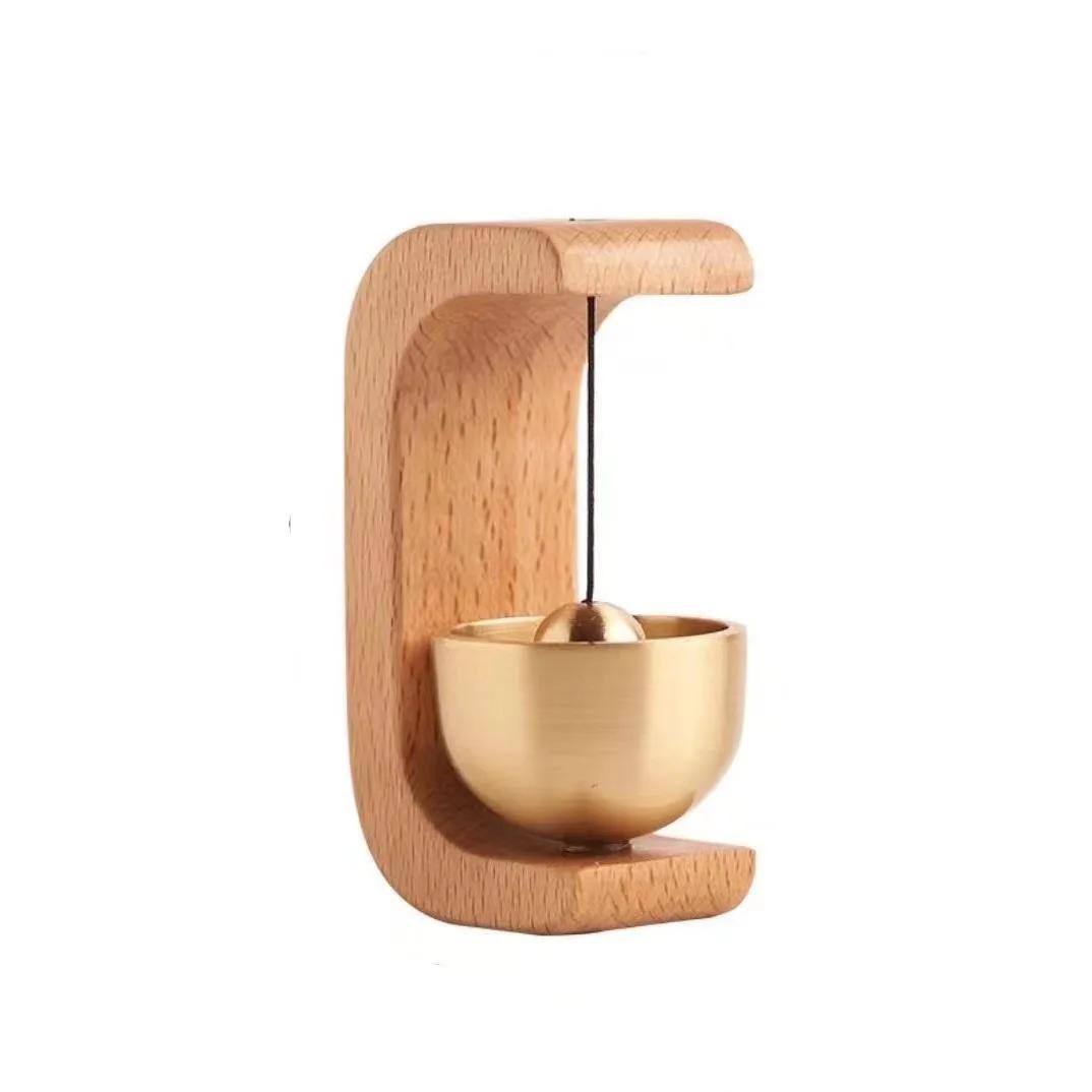 Holz Windspiel Magnetisch Zuhause Hängend Türdekoration Handwerk Beige Braun Türklingel Wand Böhmische Deko Außenschmuck Deko 7.2 4.5 3.5 beige