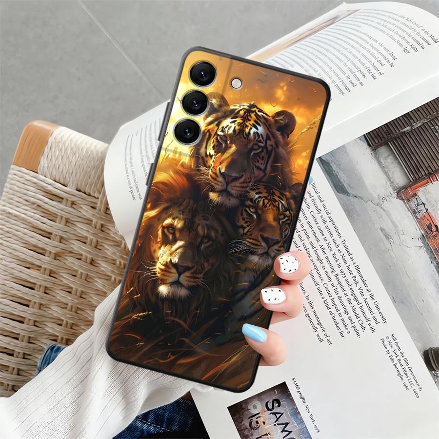 Weiche Handyhülle mit Tiger- und Leopardenmuster für Samsung Galaxy A25 A71 A24 A55 A51 A73 A22 A52 A36 A26 A72 A23 A53 A41 A35 A32 Galaxy A23