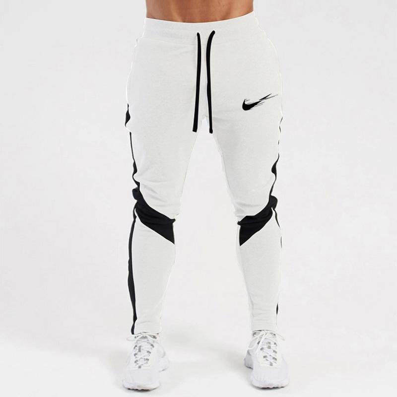 Hellgrau 2025 Neue Herren Herbst und Winter Freizeithosen Sporthosen Herrenhosen Jogginghosen Lange Hosen M weiß