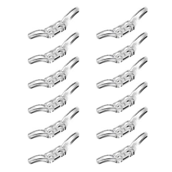 12 Stück transparente Kordelklemmen für Jalousien halten Ihre Jalousien und Vorhänge ordentlich. Stabile Positionierungshaken 12pcs