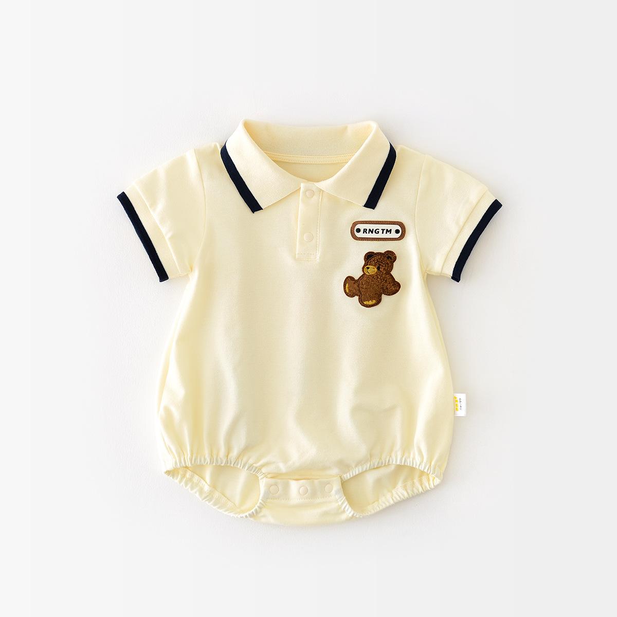 Babykleidung Sommeroverall dünner Junge Baby Revers Freizeit Furzkleidung Kinderkleidung für hundert Tage. 90cm
