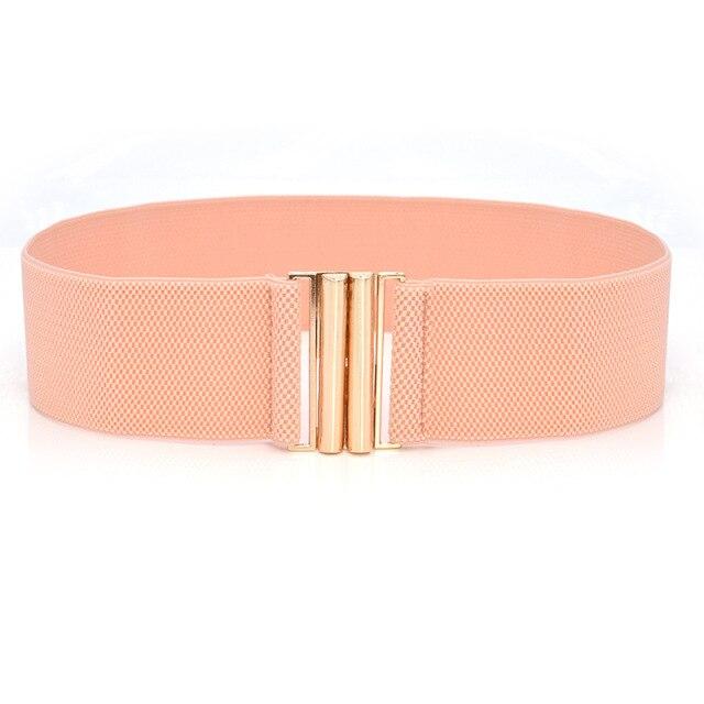 2021 frauen Breiten Elastischen Taille Gürtel Kleid Gürtel Zubehör Stretch Elastischen Breiten Korsett Taille Metall Schnalle Korsett Gürtel Korsett Gürtel