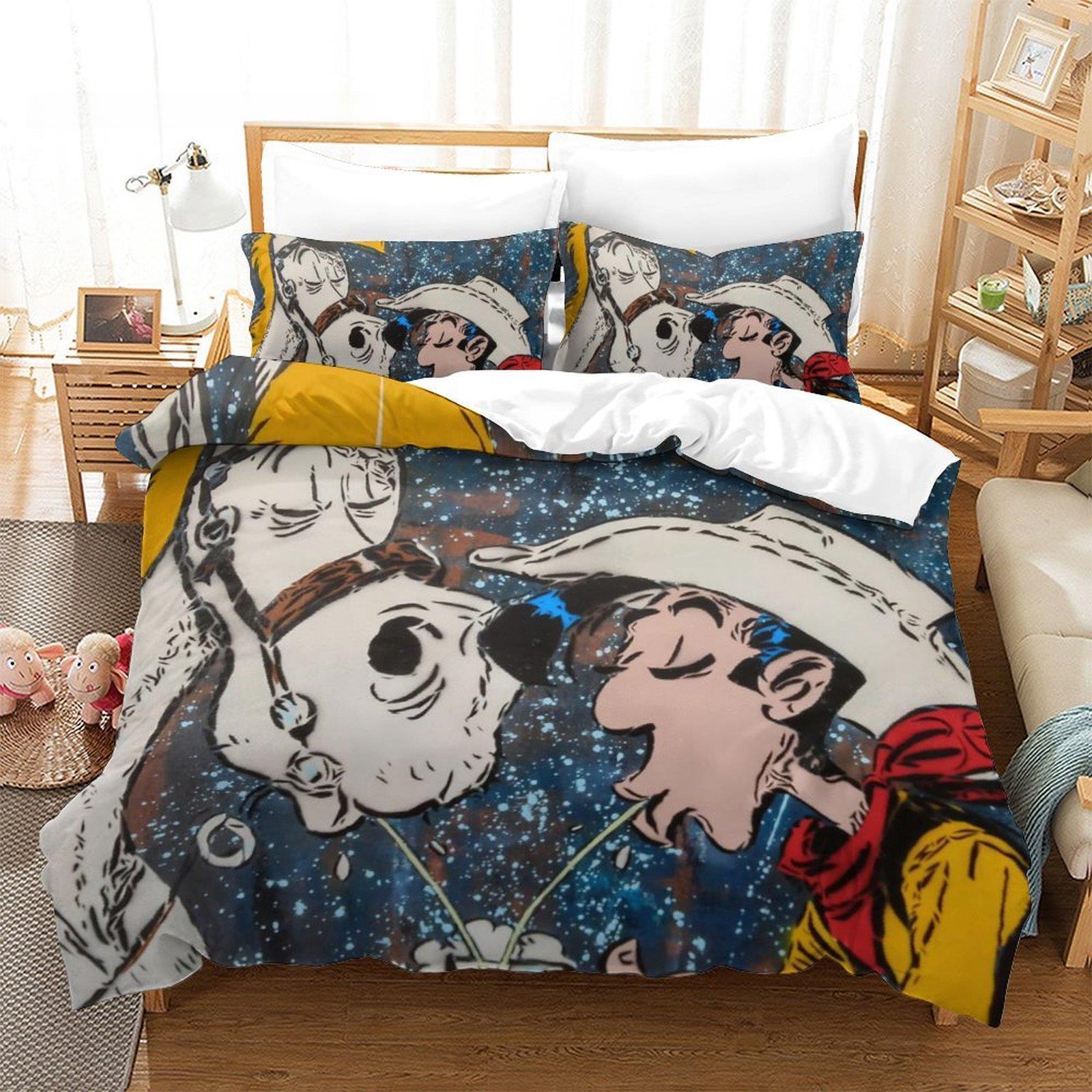 Neue Lucky Le Bettwäsche Kollektion Einzelbett Twin Bett Vollgröße Queen Size King Size Bett Kollektion Schlafzimmer für Erwachsene Kinder Bettbezug Kollektionen 3D Anime Mit Bettwäsche C US Queen 228x228cm