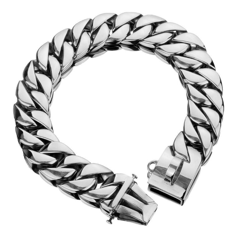 Haustierhalsband Großes Hundehalsband Metall Goldene Kette 32 mm Edelstahl Bulldogge Pitbull Halsband Leine Haustier Training Hundehalsband Leine (as the picture,XXXL 32mmX65cm)