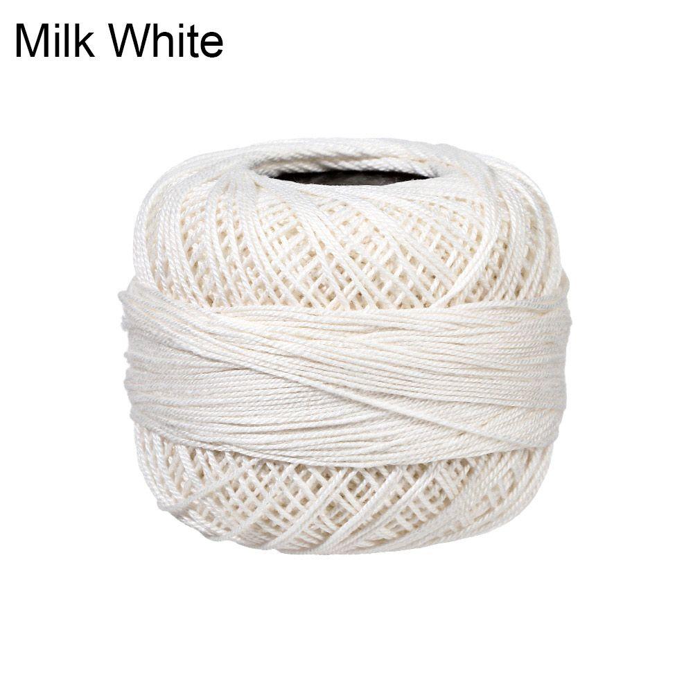 Kreatives Häkeln, Stricken, DIY-Garn, Spitze, Wolle, reine Baumwolle, Wolle milch-weiße