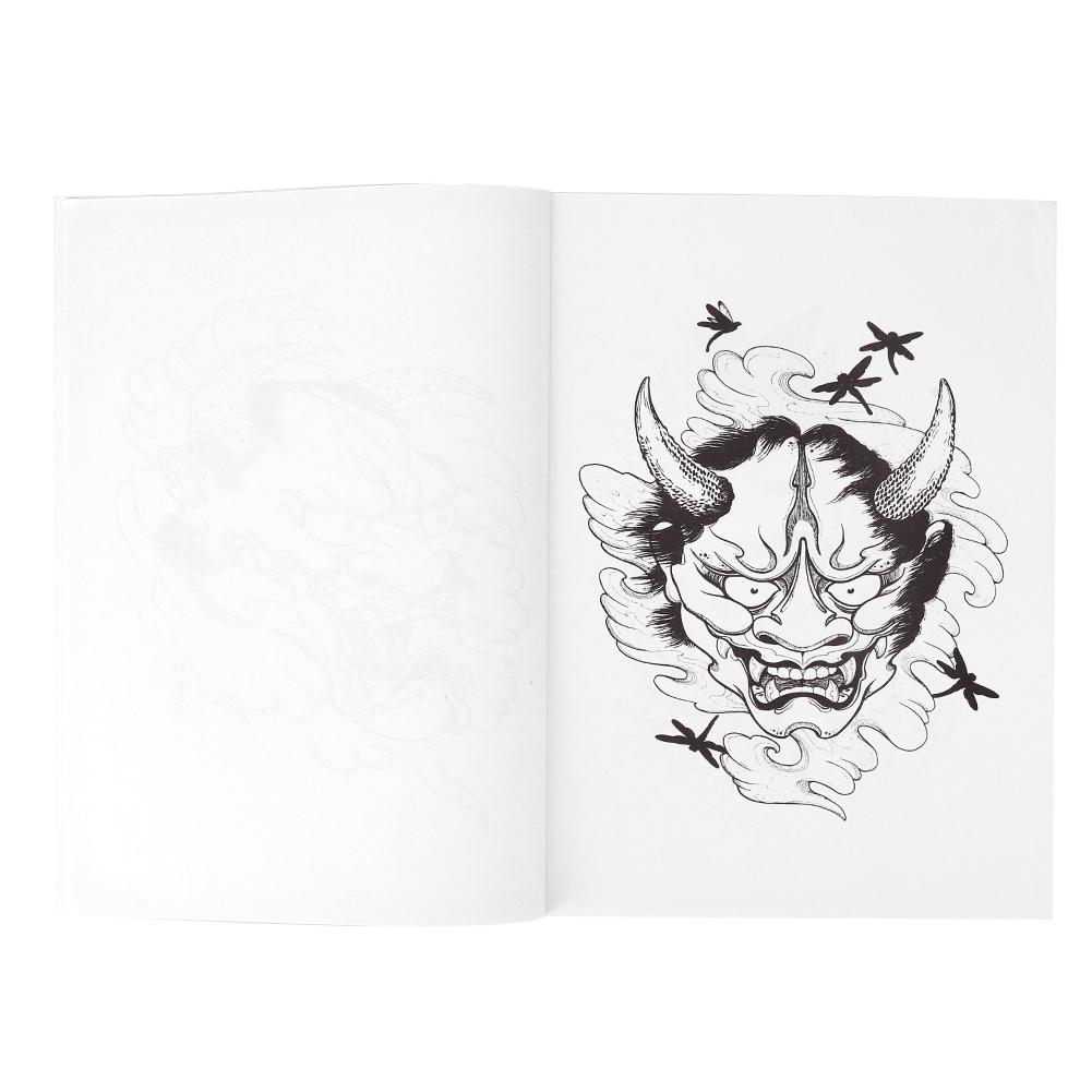 Professionelles Hannya Muster Tattoo Buch Körper Tattoo Übungsvorlage Buch Zubehör