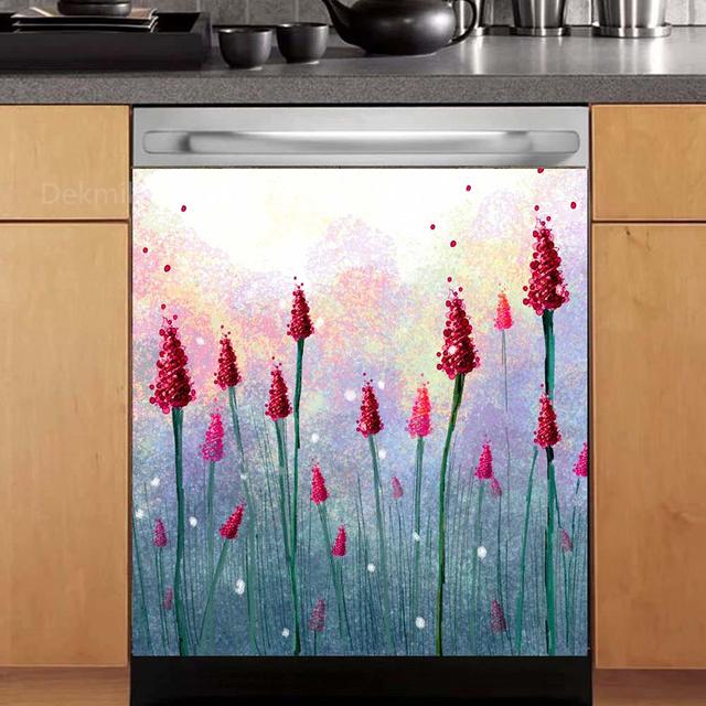 3D-Retro-Bier-Geschirrspüler-Kühlschrank-internes Muster-Einfrieraufkleber-Kunst-Kühlschrank-Volltür-Abdeckungs-Tapete-Küchen-Wandaufkleber 60X66cm 23X26inch