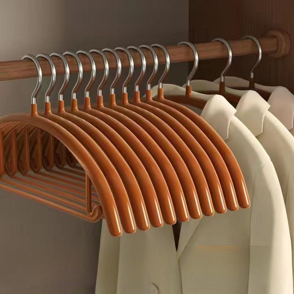 Kleiderbügel, Pullover-Kleiderbügel ohne Schulterbeulen, robuste Kleiderbügel, rutschfeste Metallbügel mit PVC-Beschichtung für Pullover, Anzüge, Kleider, Jacken Pack of 20 gold