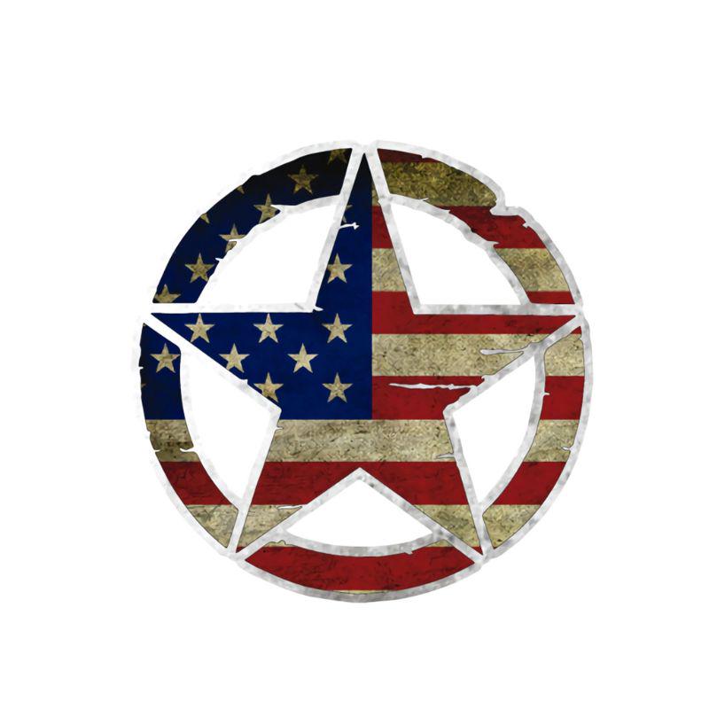 Offroad-Fahrzeug-Motorhaubendekoration, sternförmiger Aufkleber, Karosserie-PVC-Aufkleber, personalisierter Aufkleber blau