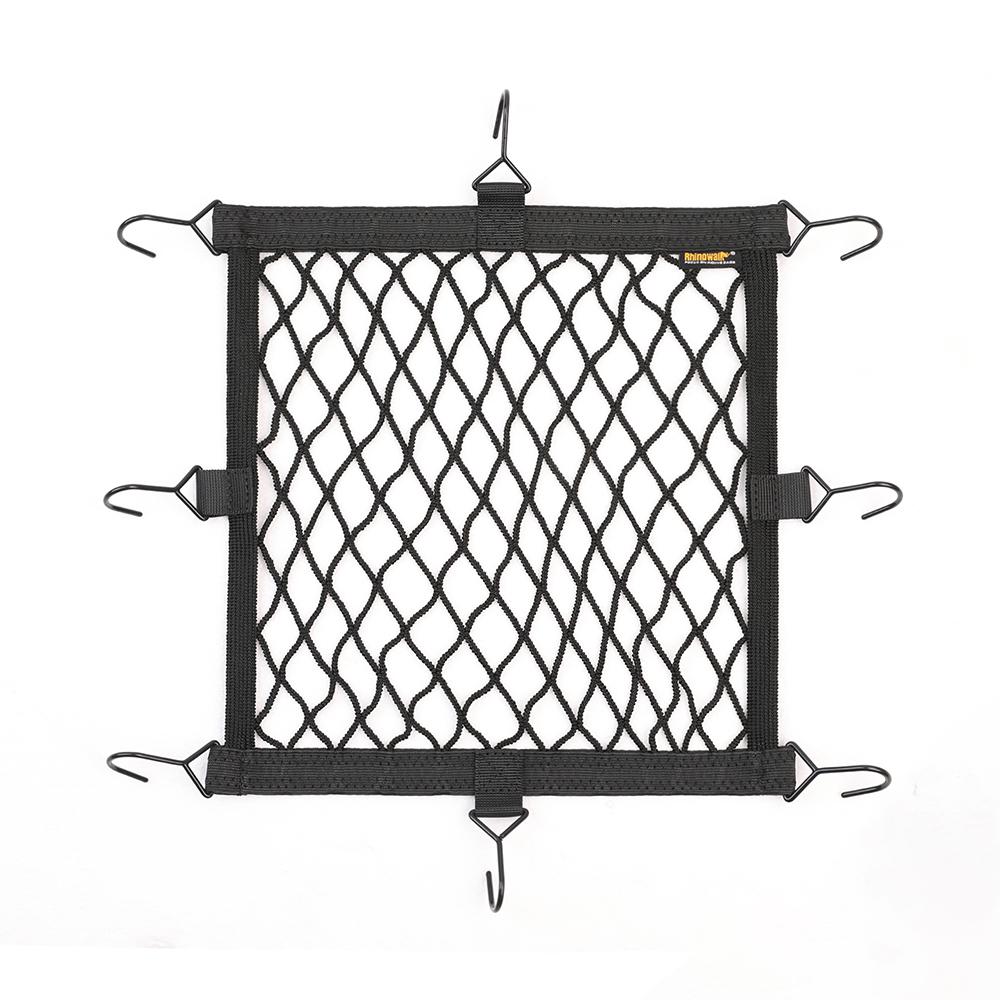 Elastische Netztasche für Motorradhelme, Kofferraum, Gepäck, Netztasche mit 8 Haken, universeller Halt für Helme