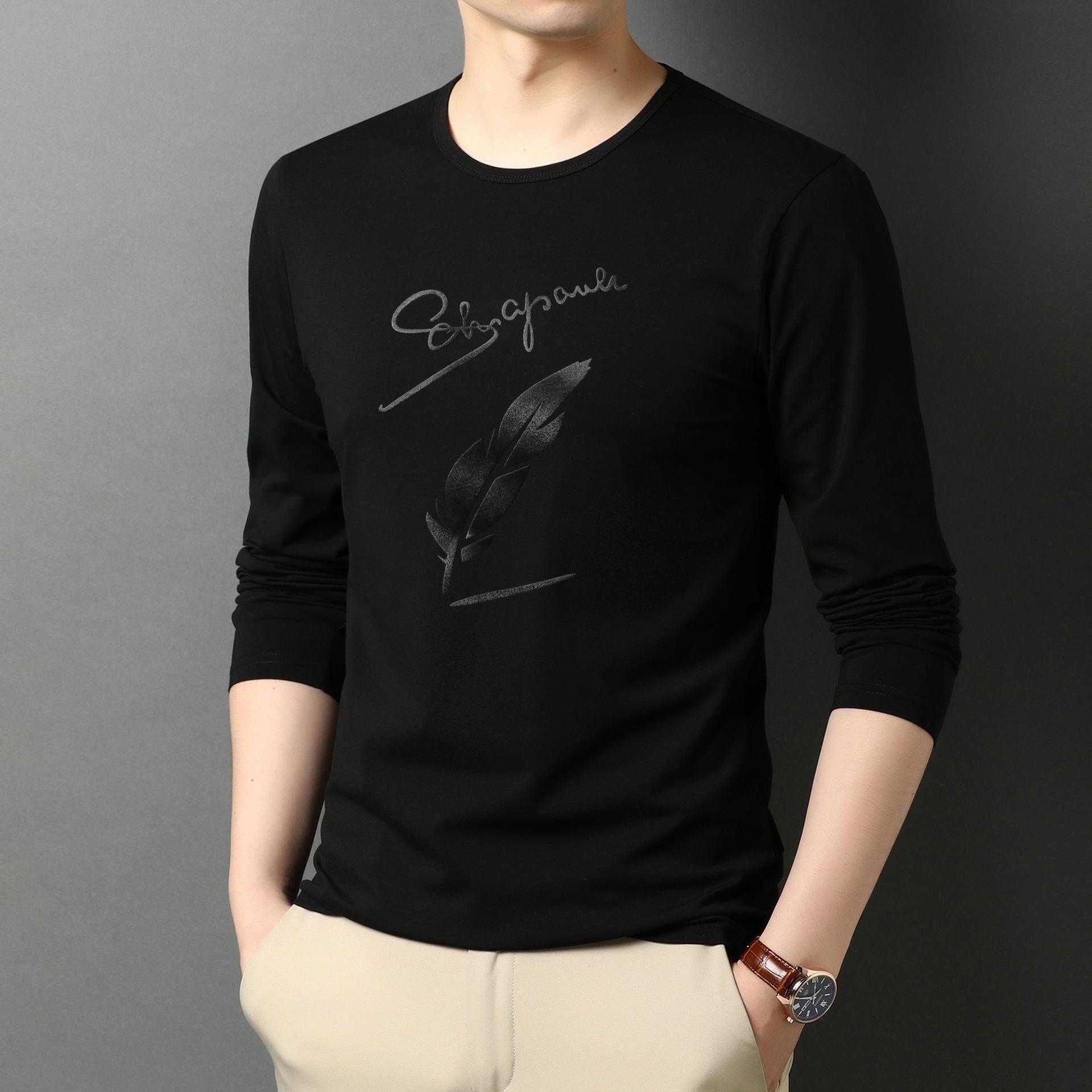 Neue Langarm-T-Shirts, Bottoming Shirts, Sweatshirts, Sweatshirts, T-Shirts für Männer für Herren M