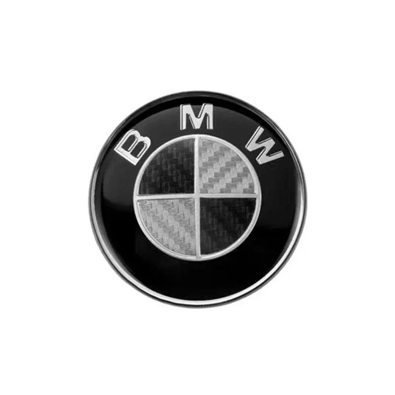 45mm Blau Schwarz Carbon Logo BMW Auto Lenkrad Emblem Aufkleber Für BMW E39 E46 E60 E90 E30 E36 E87 E91 E92 F10 F20 F30 X1 X3 45mm 1pc