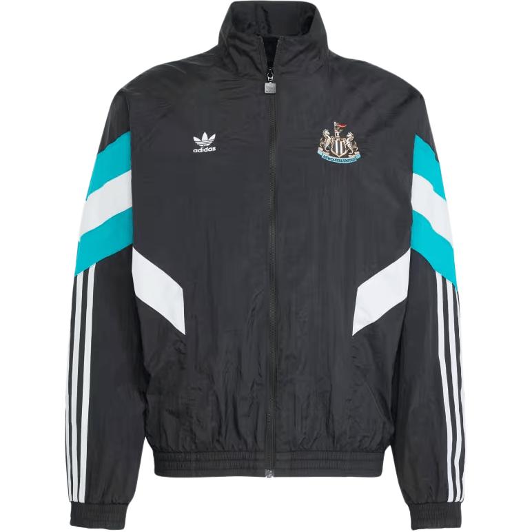 Adidas Originals Top FW24 Newcastle United FC Series Reißverschluss Stehkragen Bequeme Jacke Herren Jacke Schwarz IX5155 XS