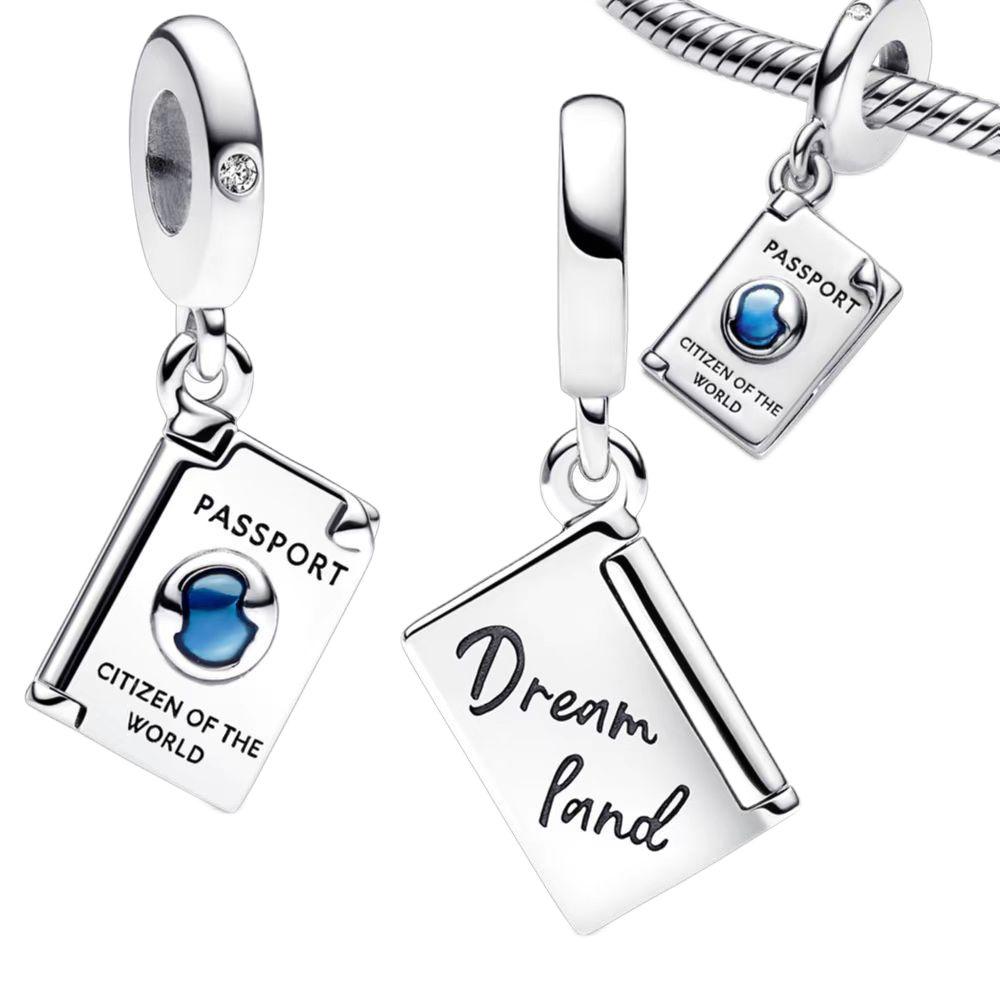 Flugzeug-Anhänger für modische Armbänder aus 925er Silber, Flugzeug-Reiseperlen, Kamera, Gepäck, Reisepass, DIY-Anhänger, Schmuck, Geschenk PJT1198