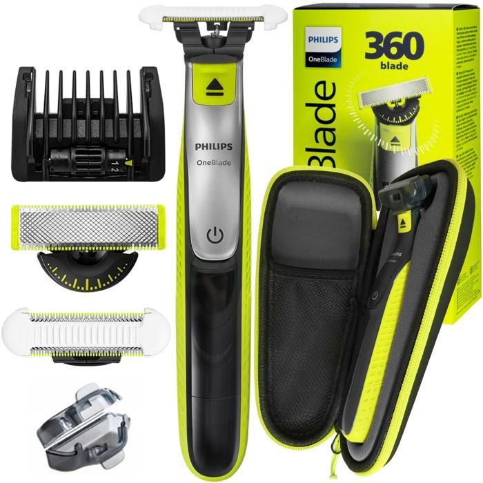 Elektrorasierer - Philips - OneBlade QP2734 20 - SkinProtect 360 - Wasserdicht IPX7 - Reiseetui