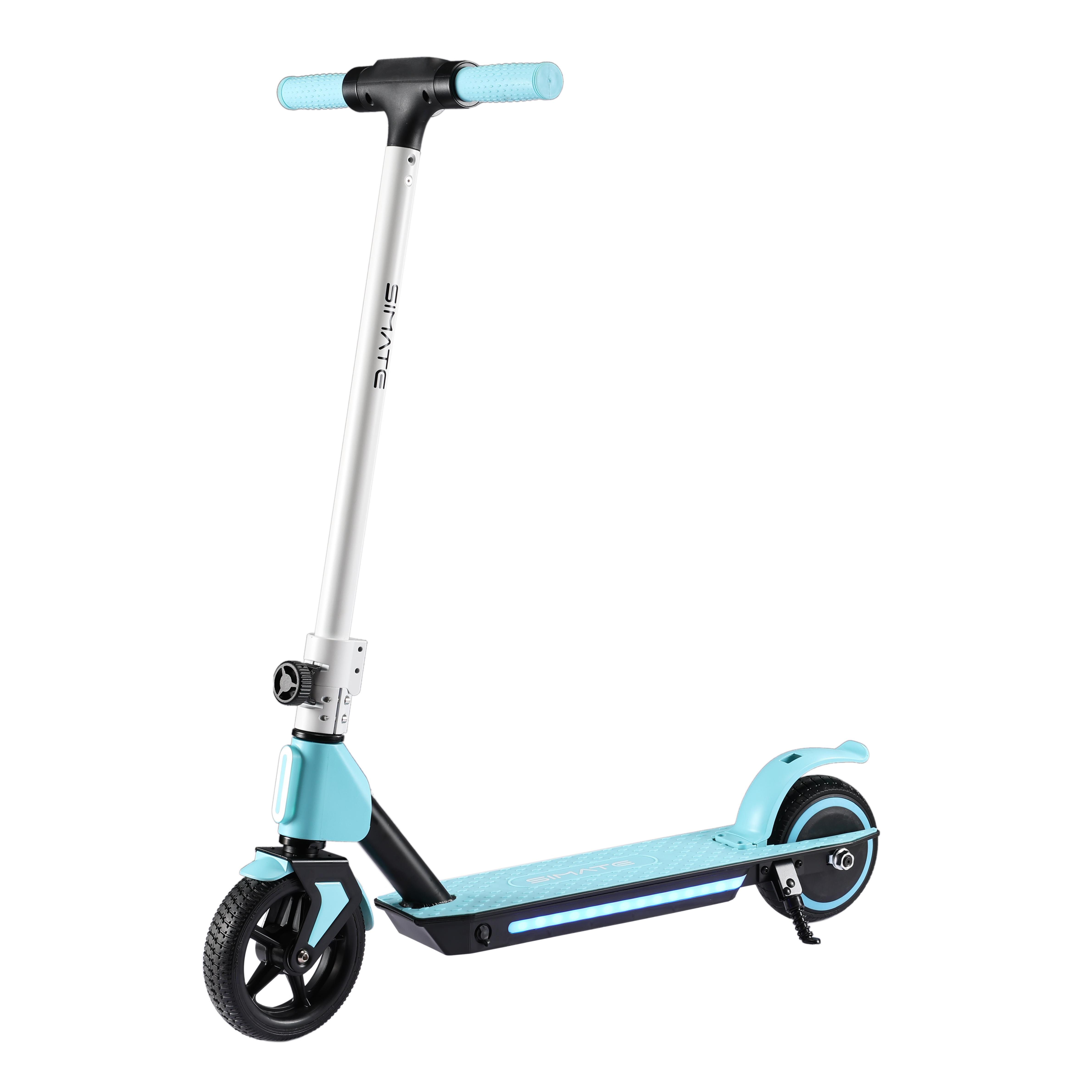 Simate S2 Sicherer Elektroroller für Kinder 130W Motor 24V2.5Ah Batterie 14KM/H Höchstgeschwindigkeit 6.5 Zoll Reifen Outdoor-Spiel Faltbarer E-Scooter blau