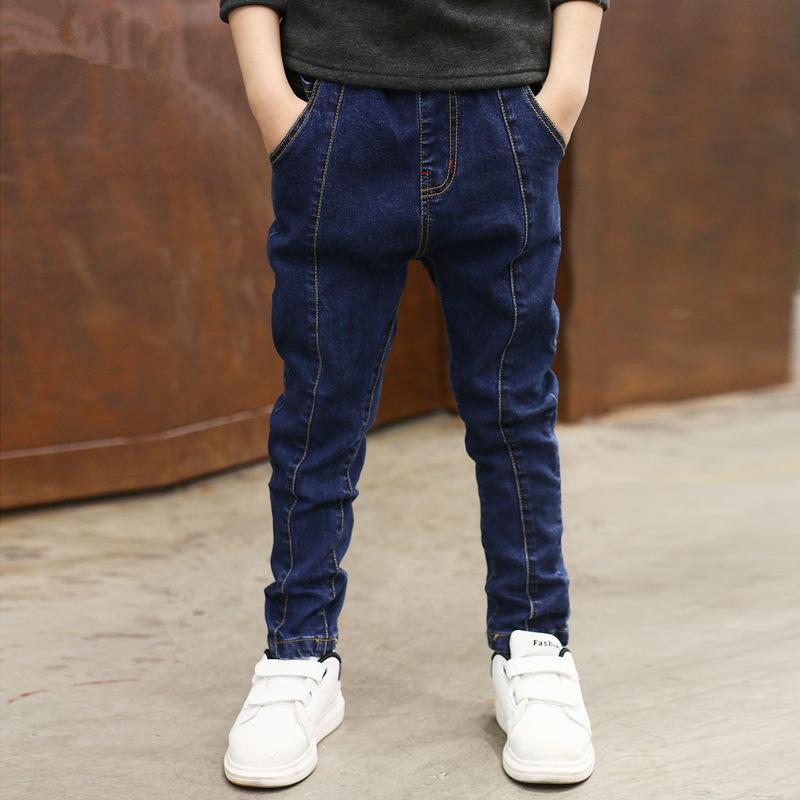 4-11 jahre Kinder Frühling Herbst Kleidung Jungen Jeans Hosen Kind Denim Lange Hosen Casual Hosen Junge Junge stretch Jeans 130 black