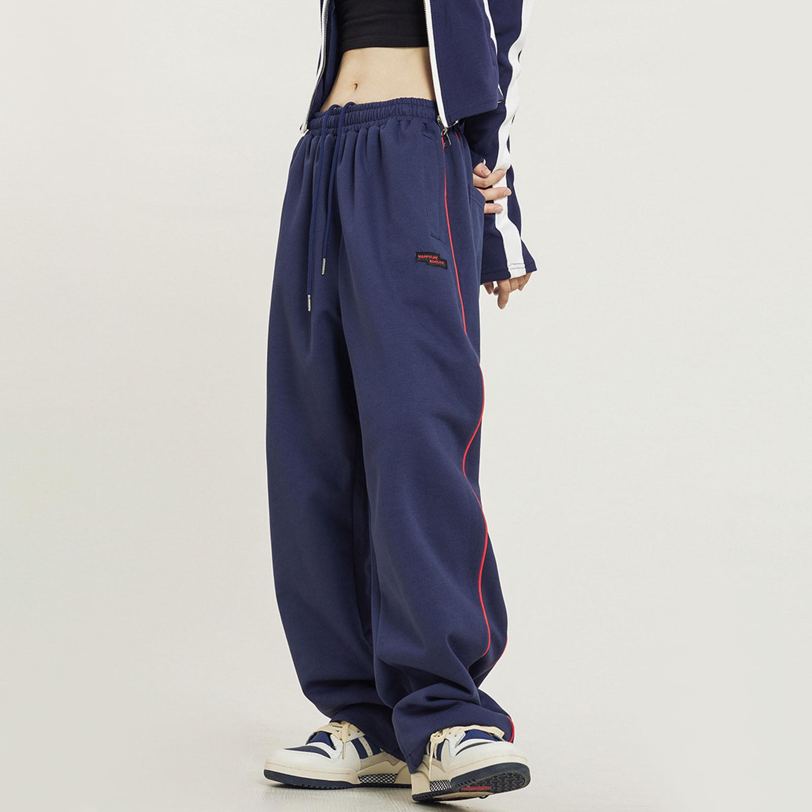 Damen High Street Retro Street Dance Jogginghose Lockere lässige Drag Floor Hip Hop Jogginghose M dunkelblau