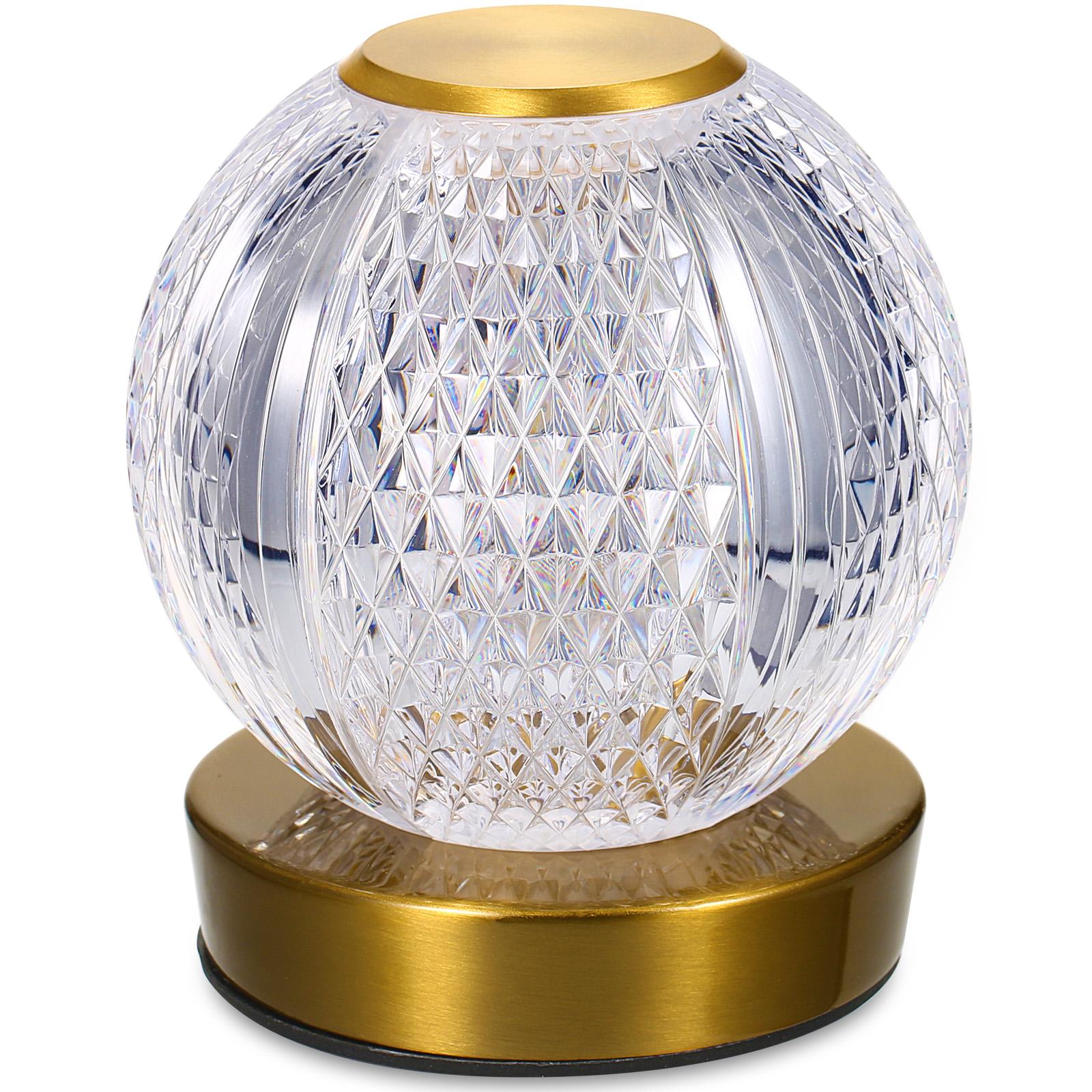 Kristall Metall Nachttisch Lampe Schnurlose Tisch Lampe Touch Control Schreibtisch Lampe 3 Licht Farben 3 Light Colors