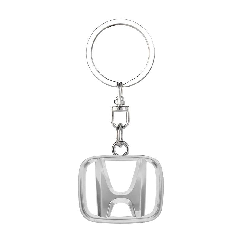 1 Stück Leder Schlüsselanhänger Auto Schlüsselanhänger Anhänger Schlüsselanhänger Dekor Styling für Honda Civic Fit Jazz Accord Pilot Passport Stepwgn CRV BRV HRV Vezel 13-Silver