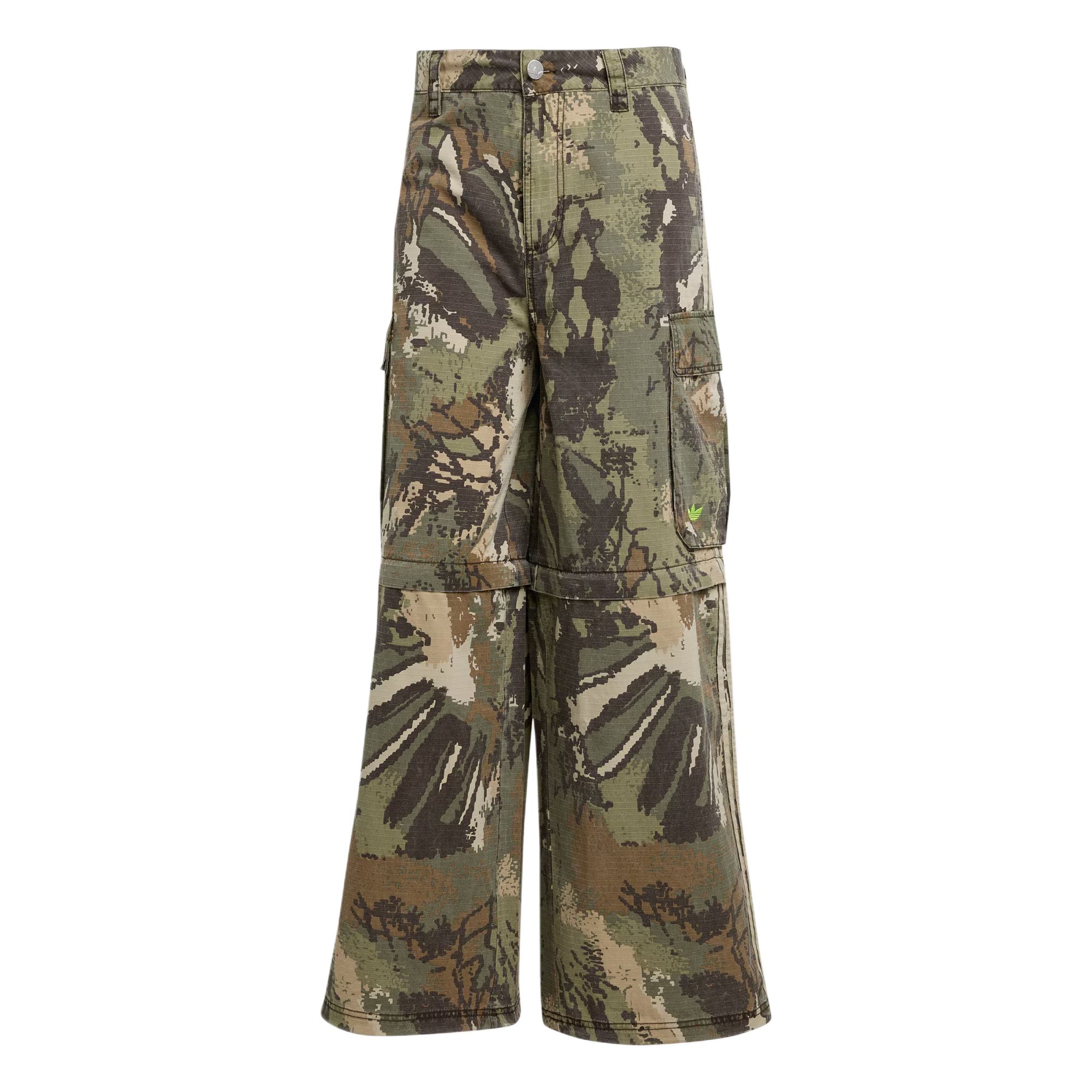 Adidas Originals SS25 Zip-Off Cargo Hose Locker Bequem Mode Vielseitige Arbeitshose Herren Unterteile Grün KD2254 2XL