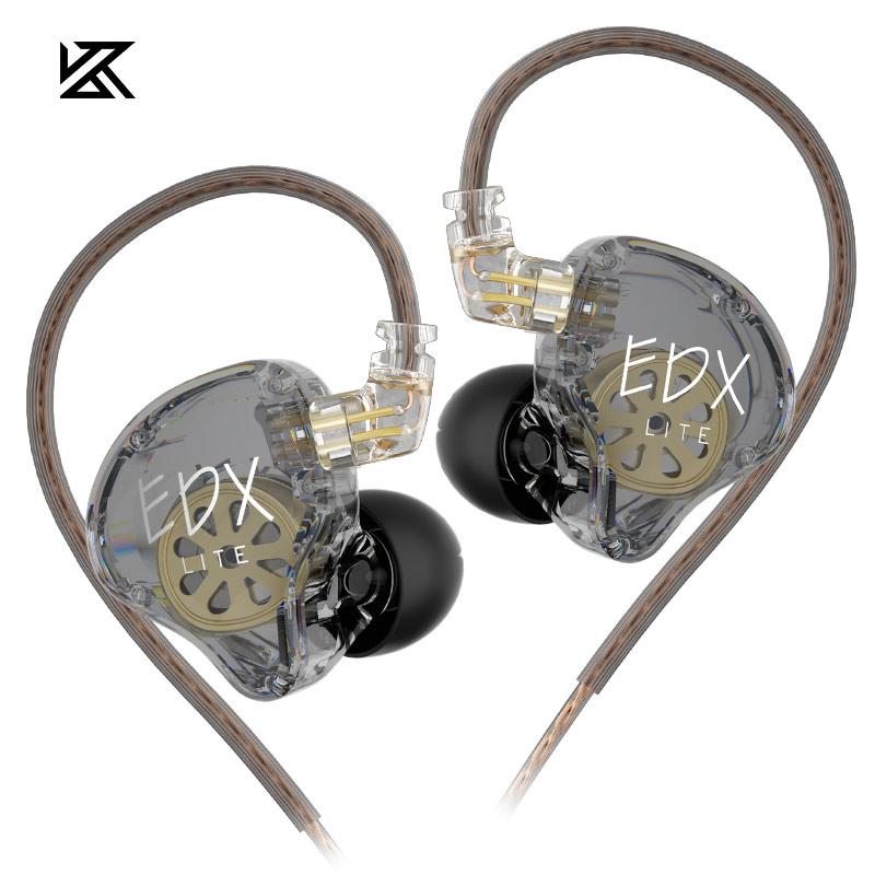 Originale KZ EDX Lite HIFI Bass-Kopfhörer Stereo-Musik-Ohrhörer In-Ear-IEM-Monitor Bühne Live-Kopfhörer Gaming-Sport-Headset Pro Gray No Mic