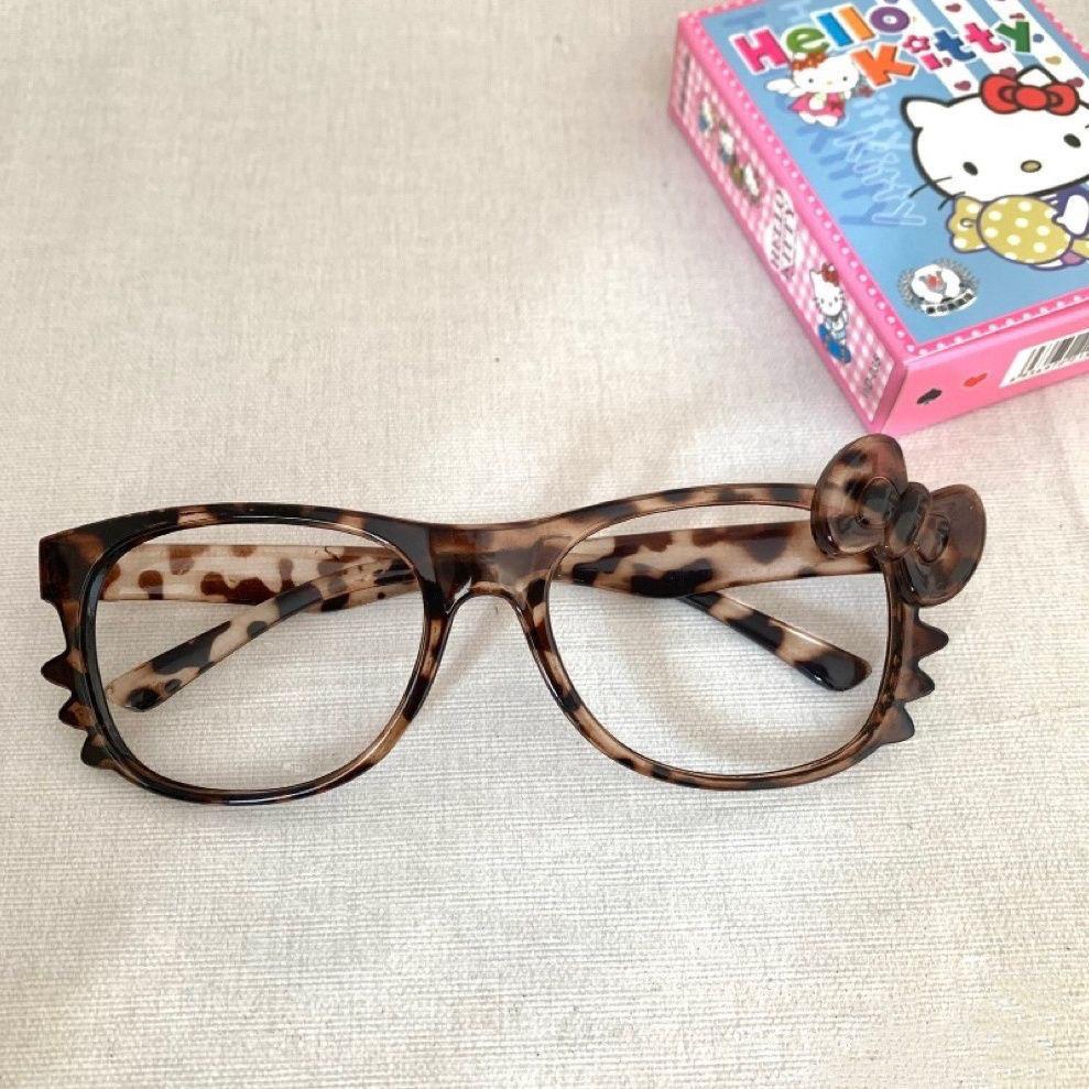 Y2K Leopardenmuster Brillenrahmen Anime Leopardenmuster Brillenrahmen Kawaii Retro Brille Cartoon Niedliche Brille Dekorative Spielzeuge gray